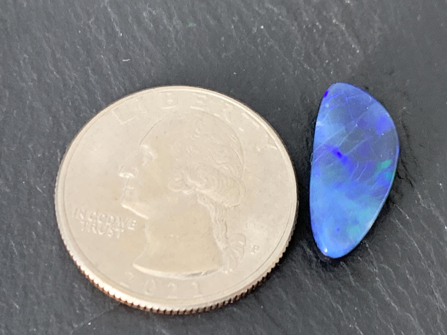 Australian Opal doublet 9x19x4mm cabochon