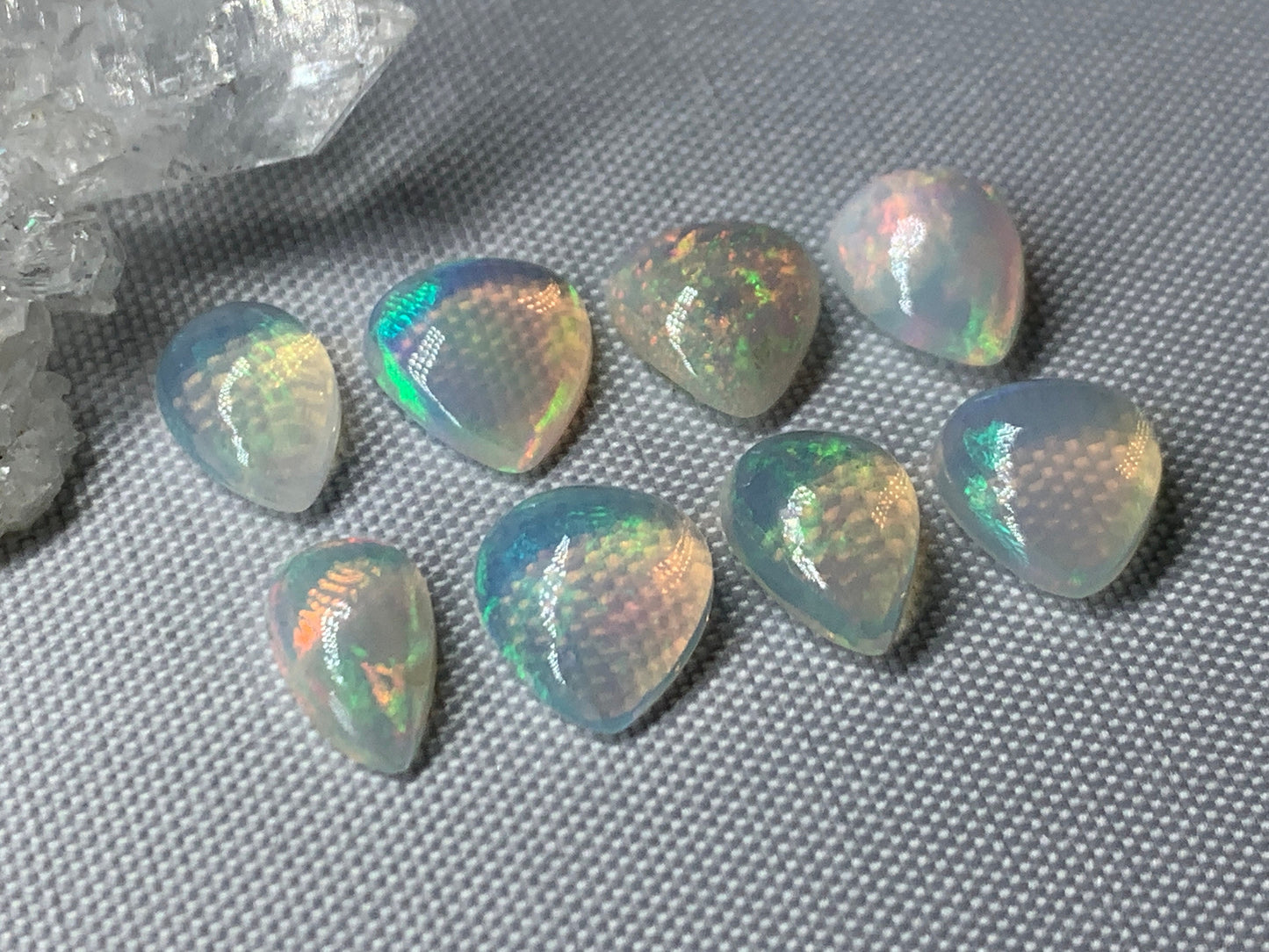 Ethiopian Opal pear 10mm long cabochon