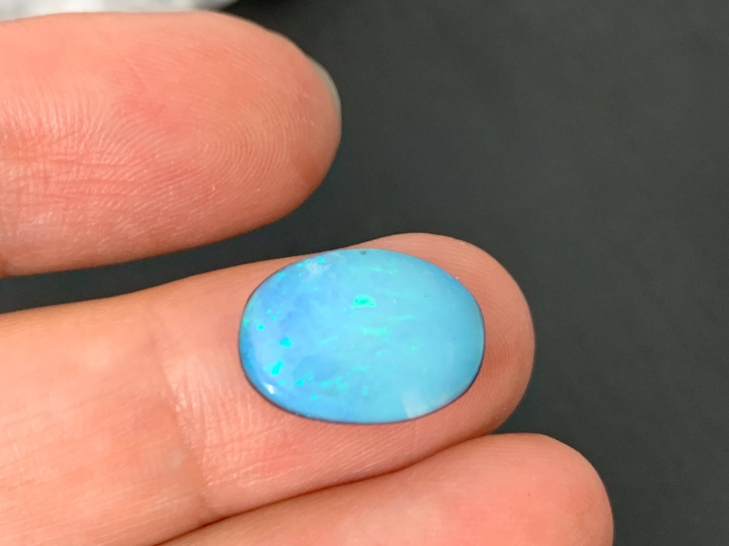 Australian Opal doublet 10x14x4.5mm cabochon