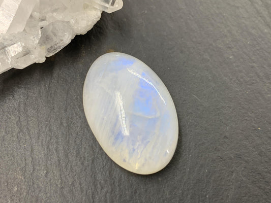 Rainbow Moonstone oval 24x16x9mm cabochon