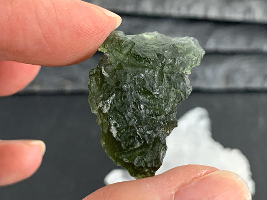 Moldavite Crystal: Natural Rough Stone (Czech Republic, 4.43g)