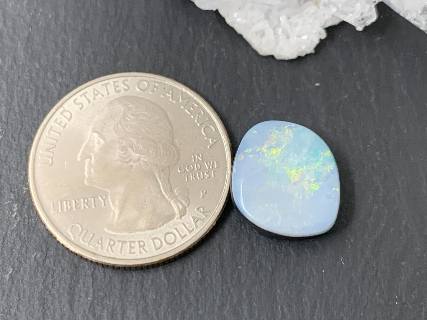 Australian Opal doublet 12x13x4.5mm cabochon