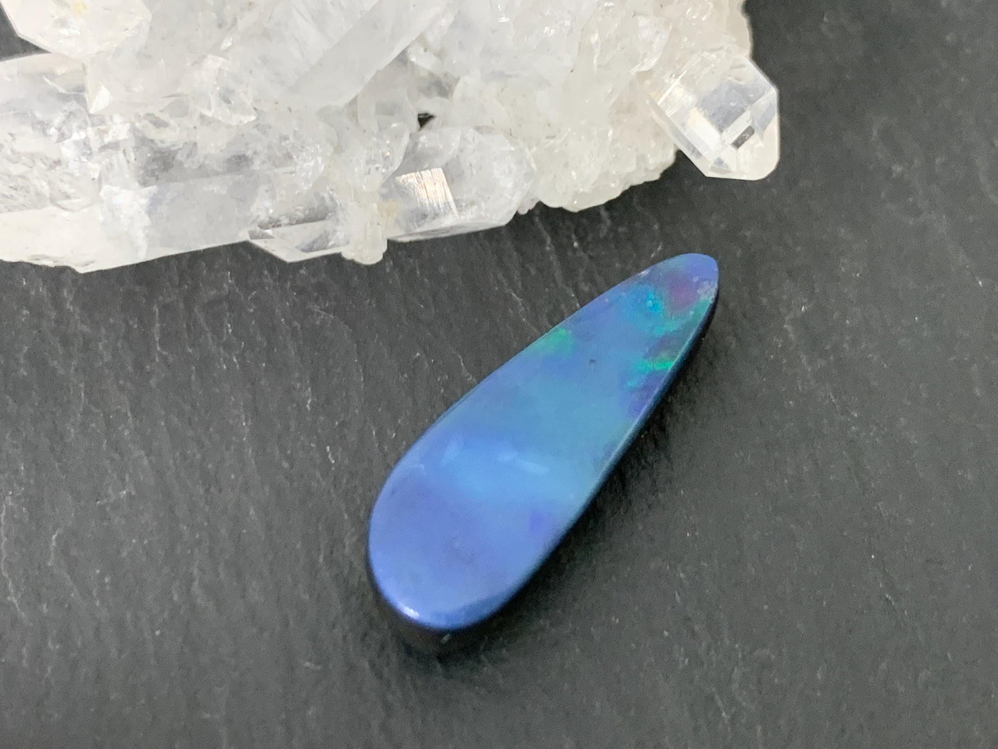Australian Opal doublet 7x21x4.5mm cabochon