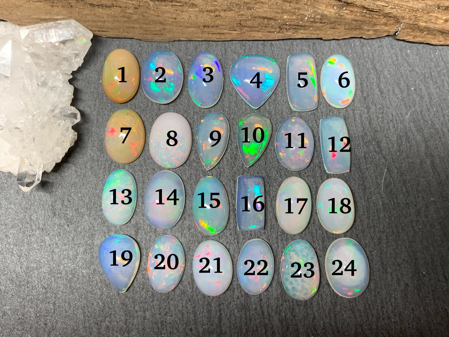 Ethiopian Opal 11-12mm long cabochon