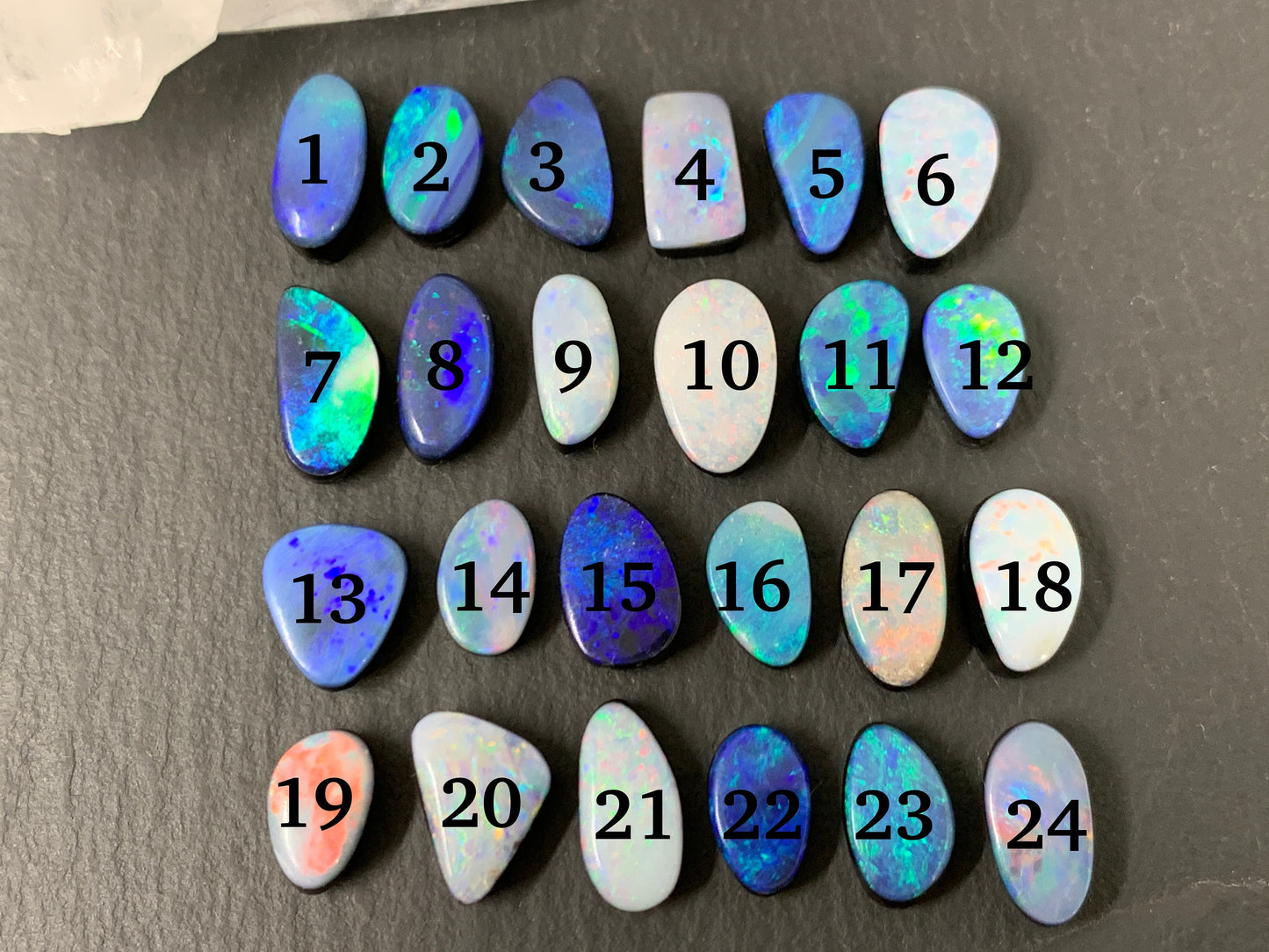 Australian Opal doublet 13-16mm long cabochon