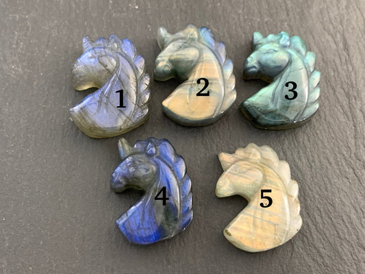 Labradorite Unicorn 18x24mm Cabochon - Labradorite carving
