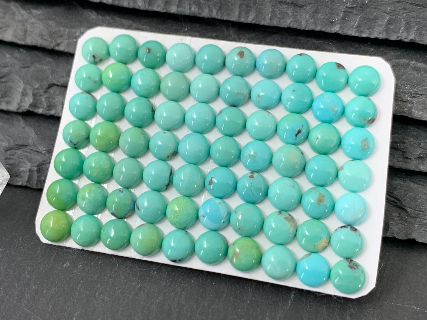 Turquoise round 6mm cabochon - Calibrated cabochons