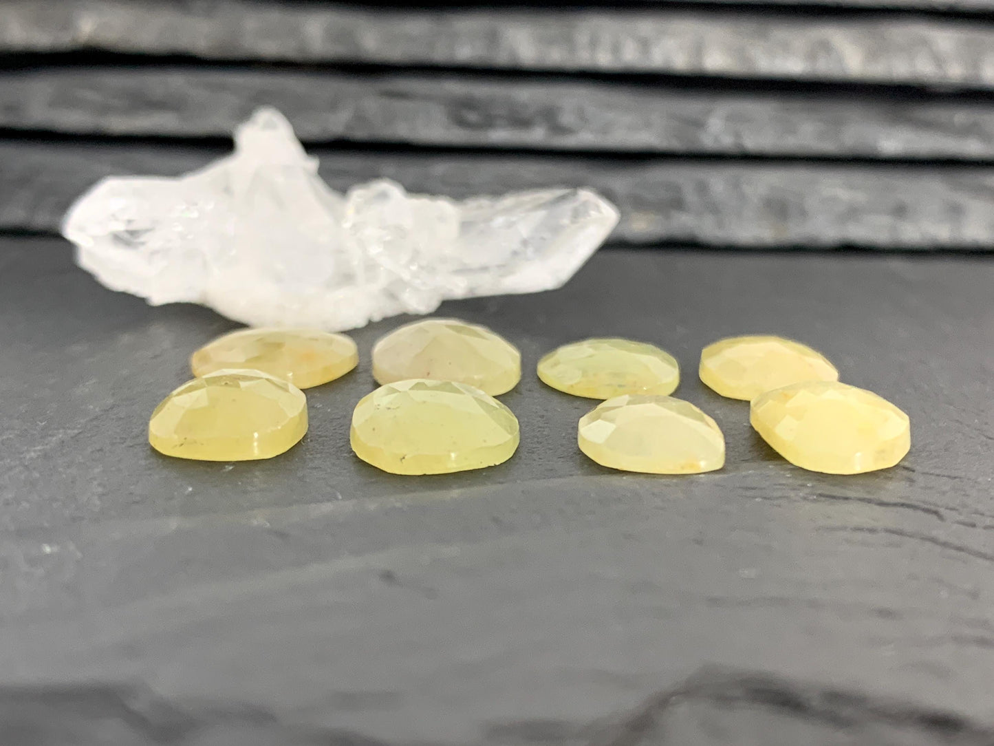 Faceted Yellow Sapphire 11x15x2.5mm cabochon