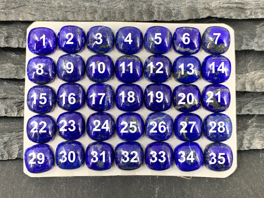 Lapis Lazuli square cushion 10mm cabochon - Calibrated cabochons