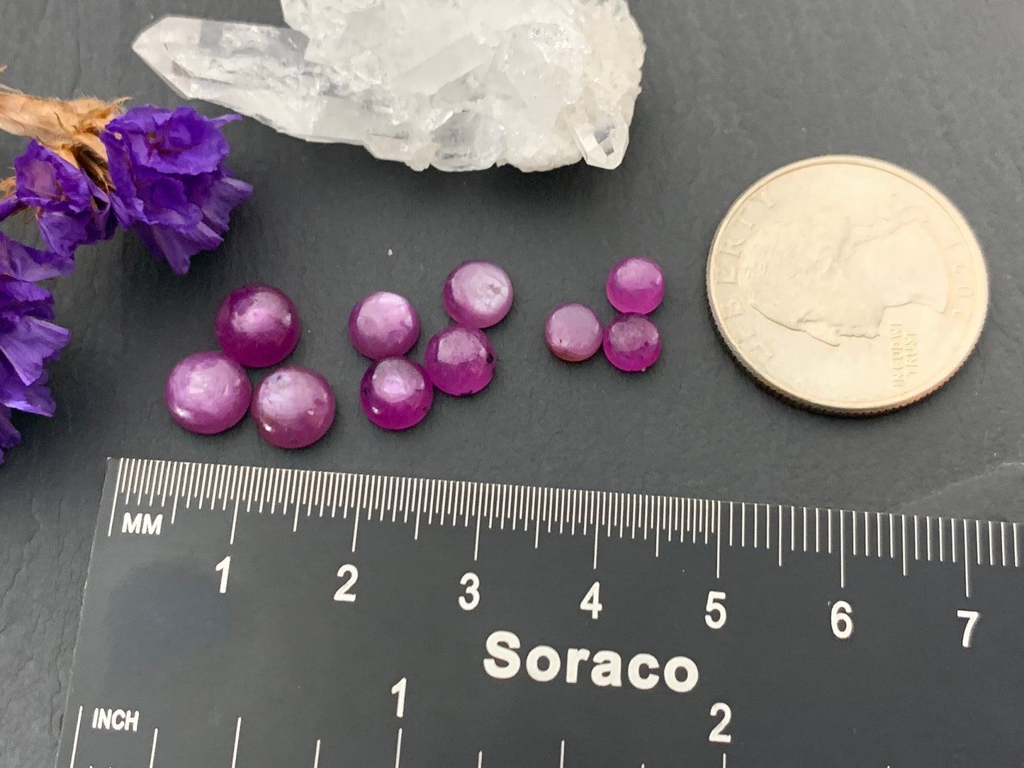 Silky Star Sapphire round 5mm, 6mm,7mm cabochon