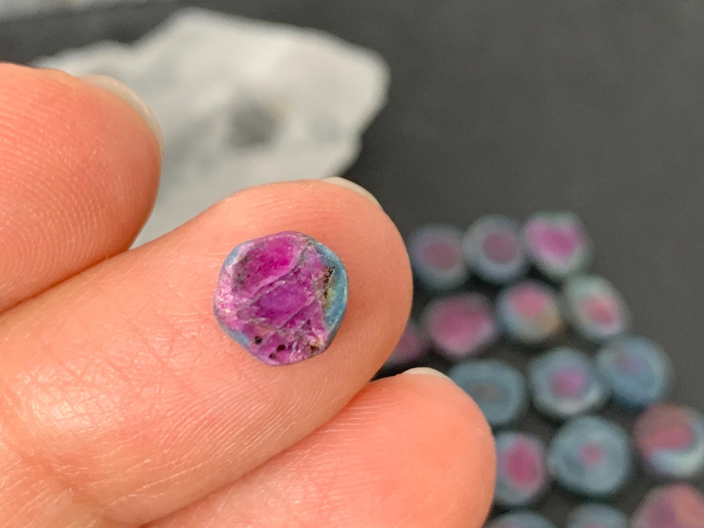 Watermelon Ruby 7mm long slice
