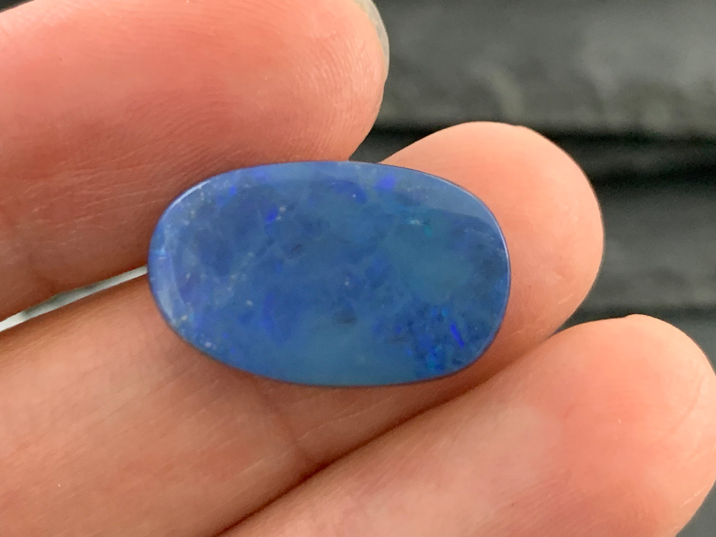 Australian Opal doublet 12x19x5mm cabochon - oval