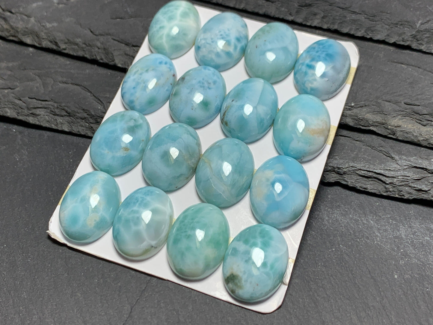 Larimar oval 15x20mm cabochon - Calibrated cabochons