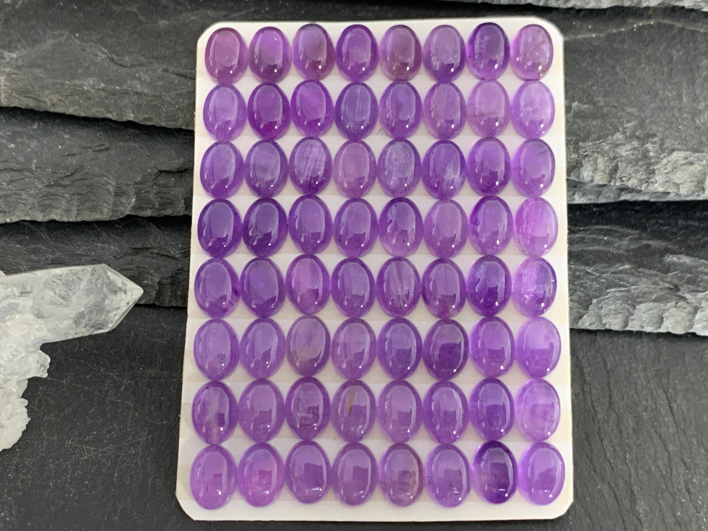 Amethyst oval 6x8mm cabochon- Calibrated cabochons