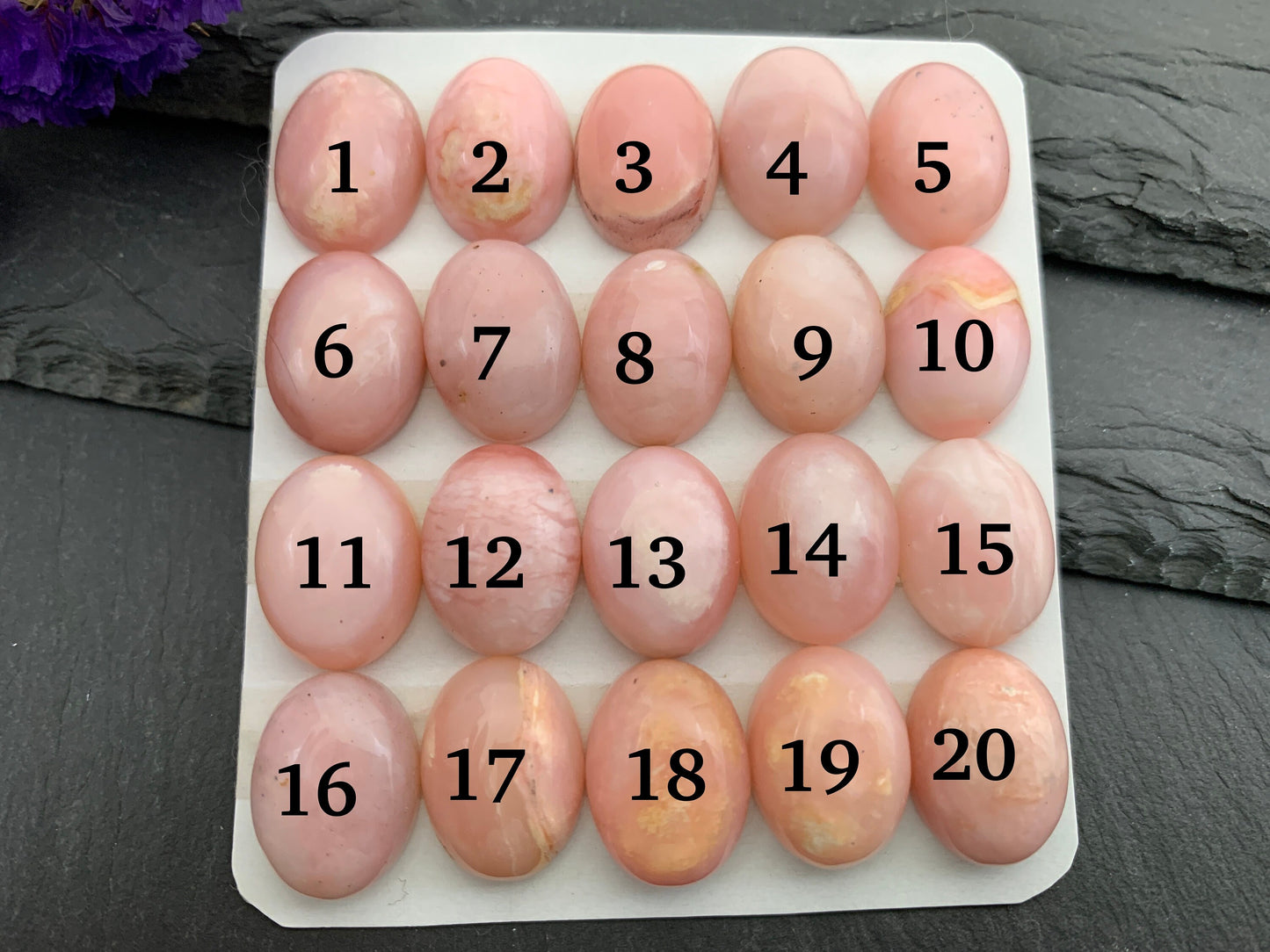 Pink Opal oval 12x16mm cabochon