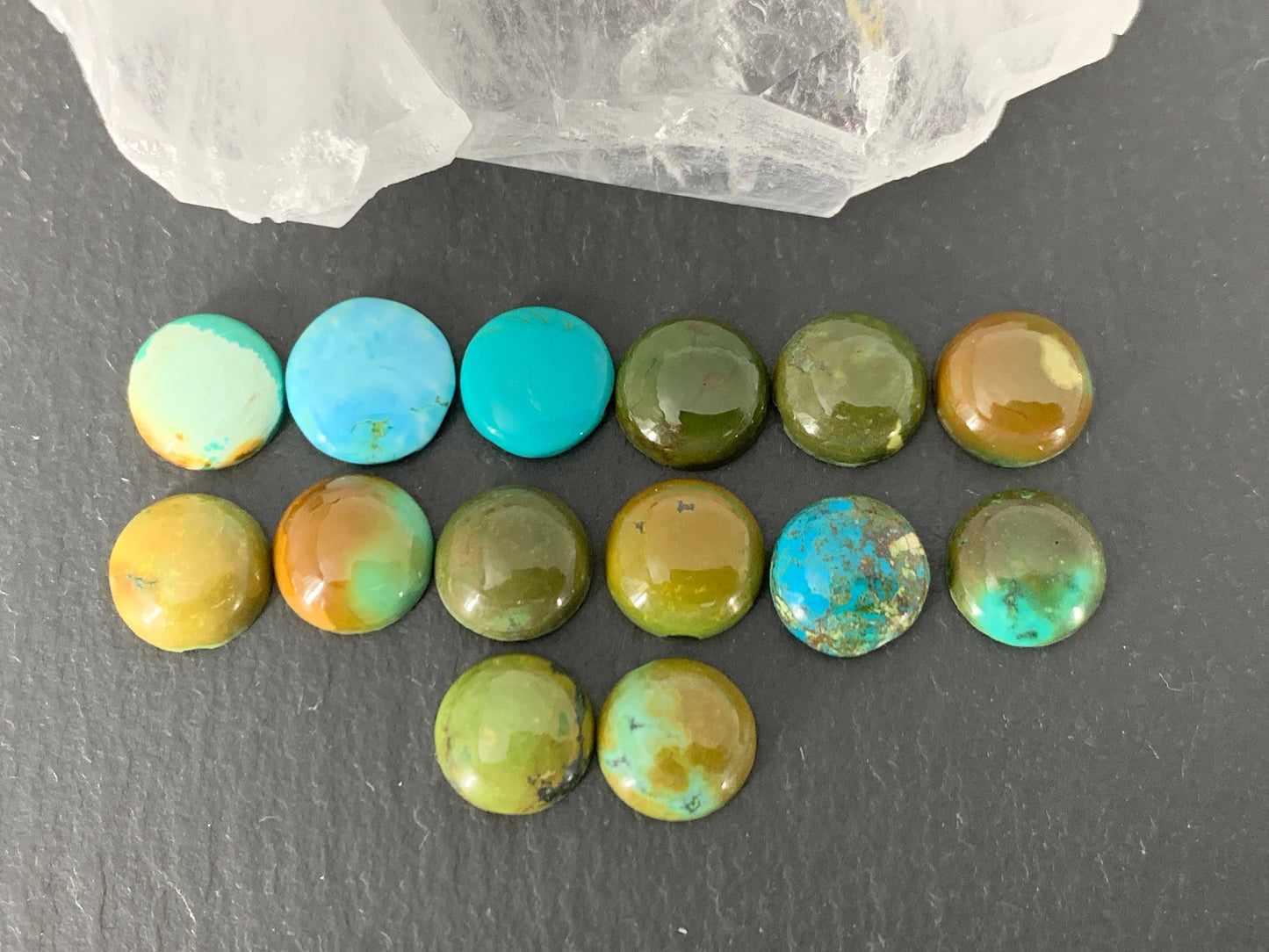 Tibetan Turquoise round 8mm cabochon