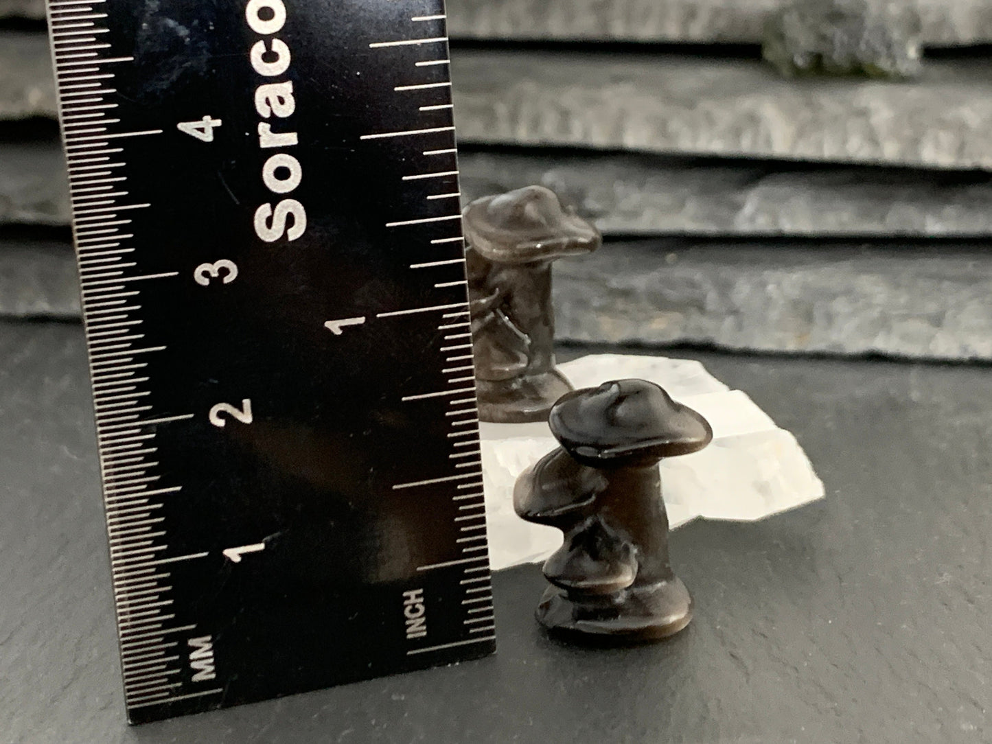 Obsidian Mushroom - Mushroom carving