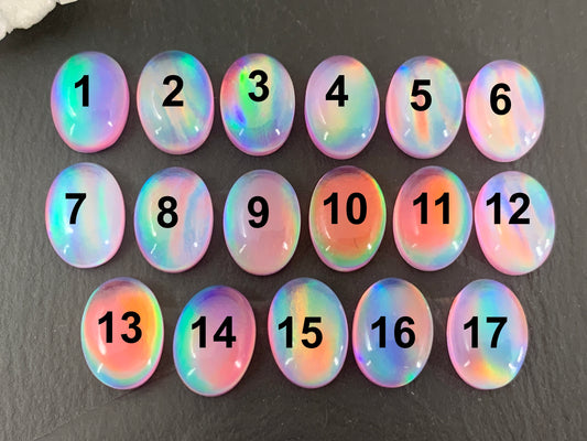 Aurora Opal oval 10x14mm cabochons - Doublet cabochons (Copy)