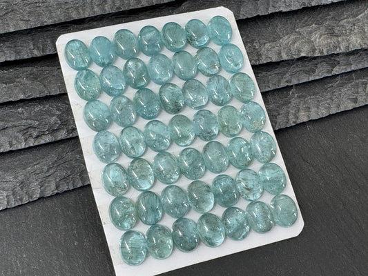Blue Green Apatite 7x9mm Cabochon