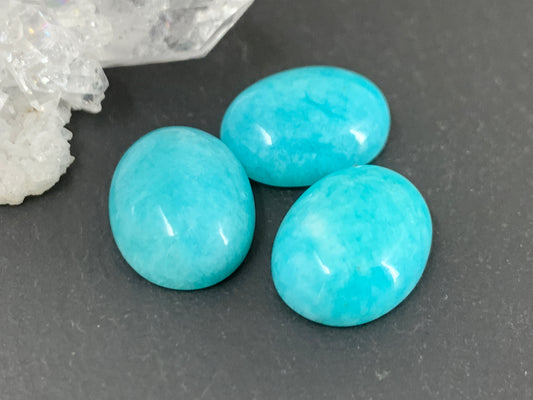 Amazonite oval 12x16mm Cabochon - Calibrated cabochons