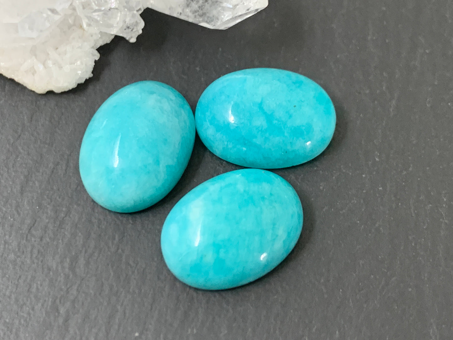 Amazonite oval 12x16mm Cabochon - Calibrated cabochons