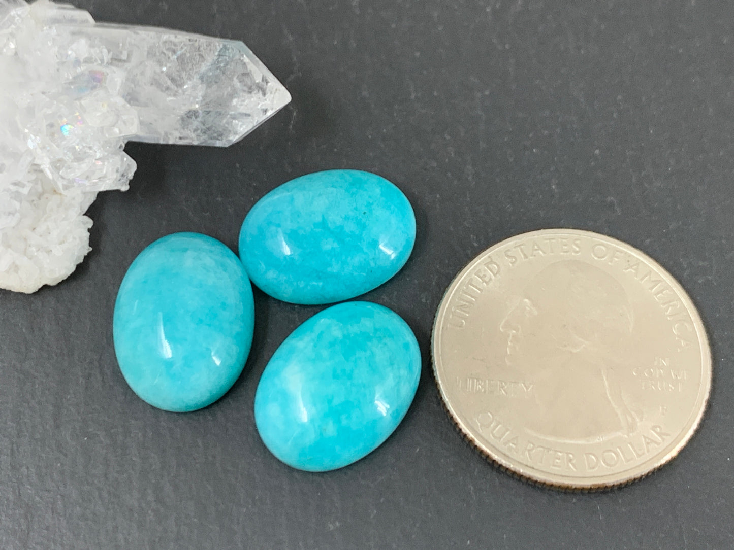 Amazonite oval 12x16mm Cabochon - Calibrated cabochons