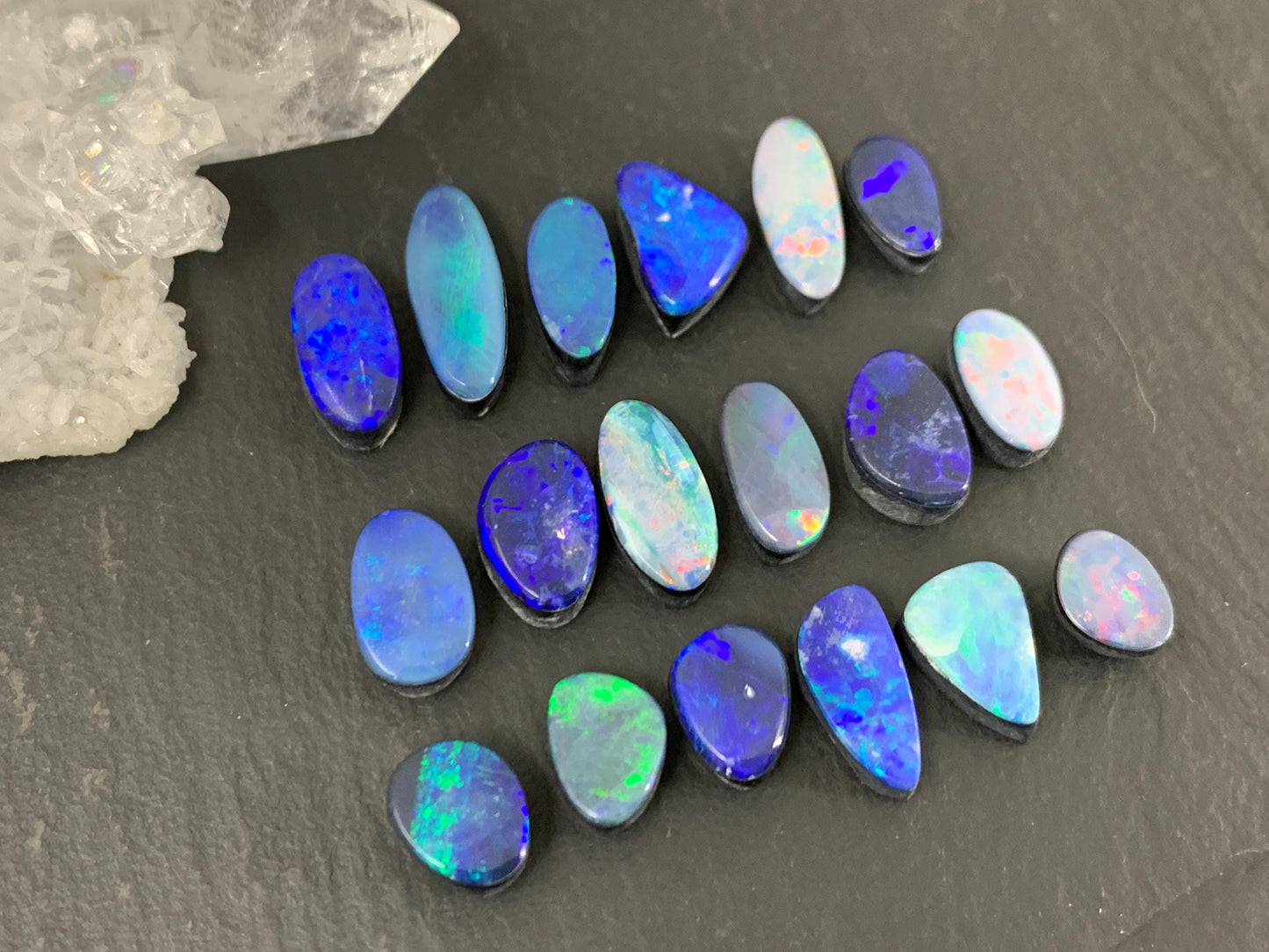 Australian Opal Doublet 8-13mm long cabochon