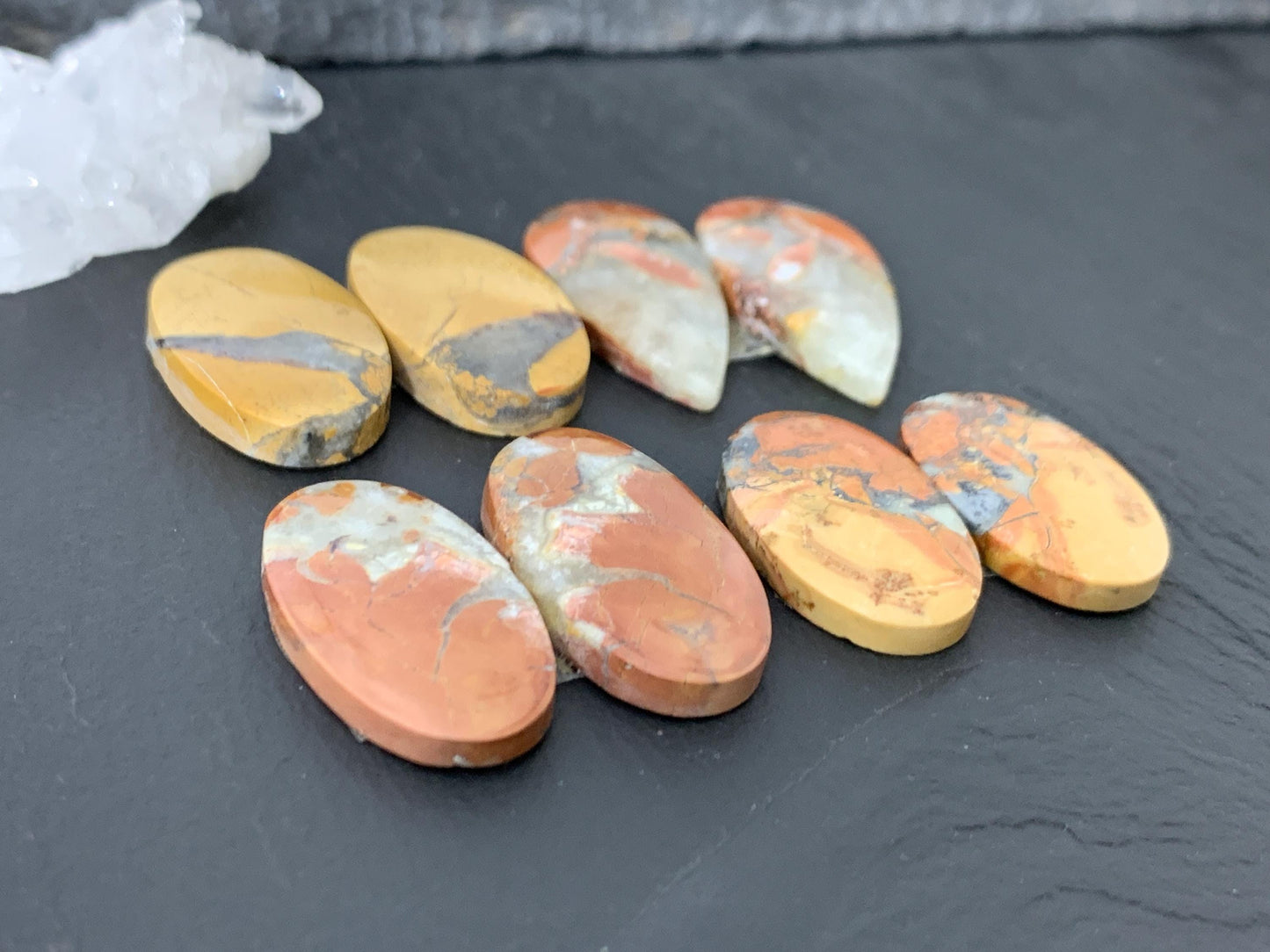 Maligano Jasper cabochon pair
