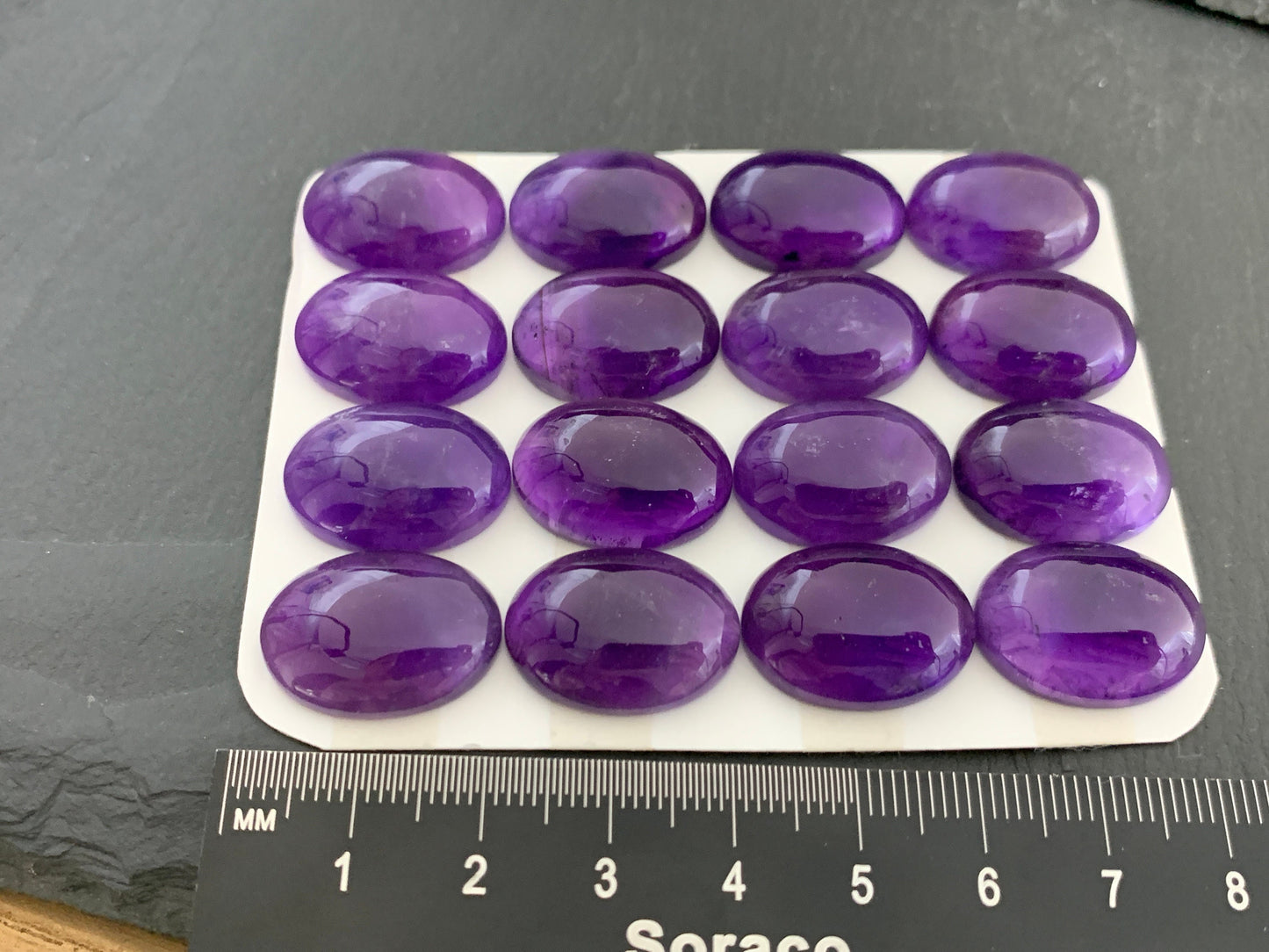 Amethyst oval 15x20mm cabochon - Calibrated cabochons