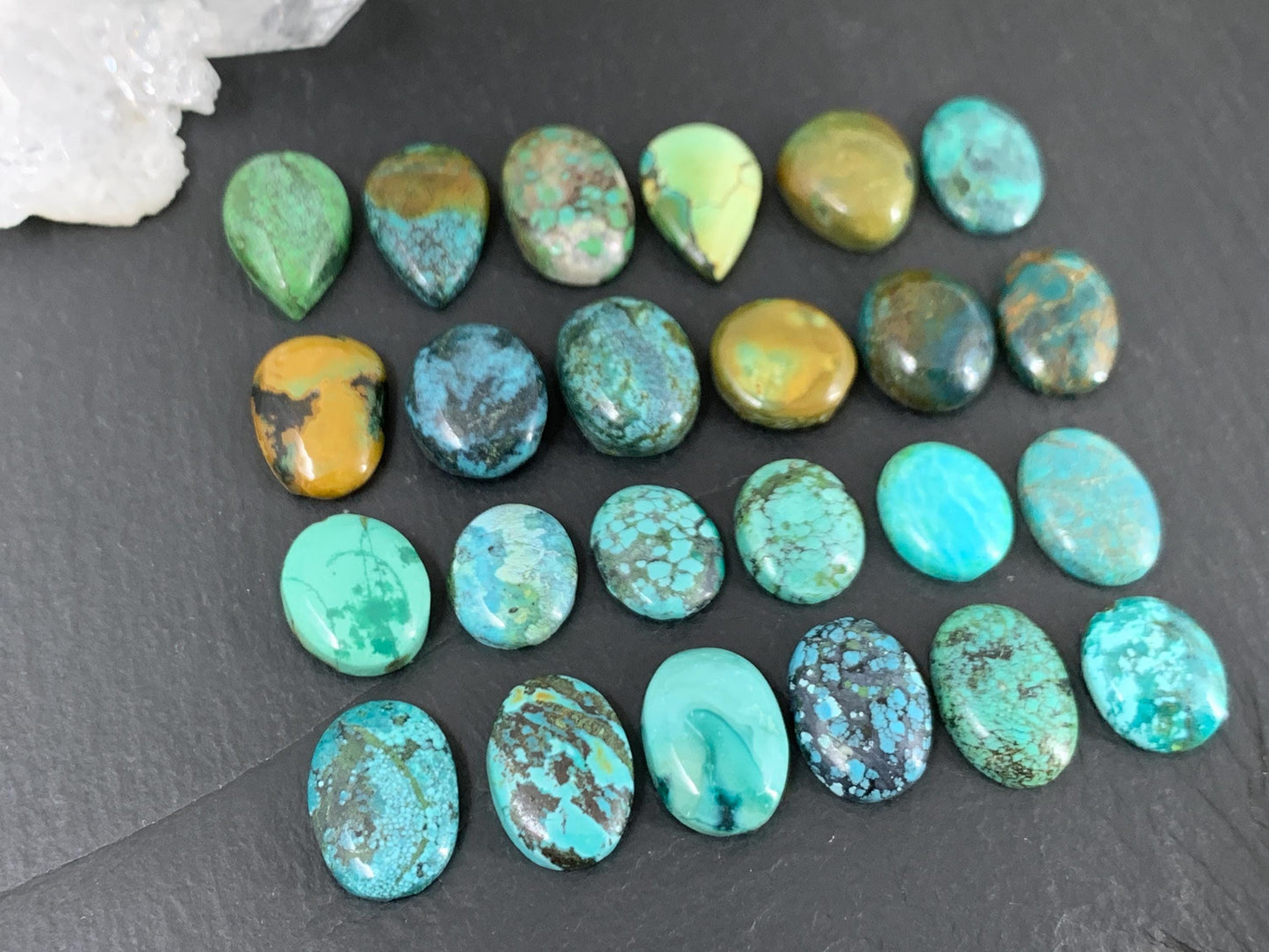 Tibetan Turquoise 12-15mm cabochon