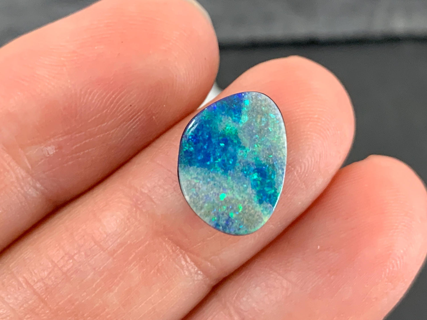 Australian Opal Doublet 10x13x4mm Cabochon