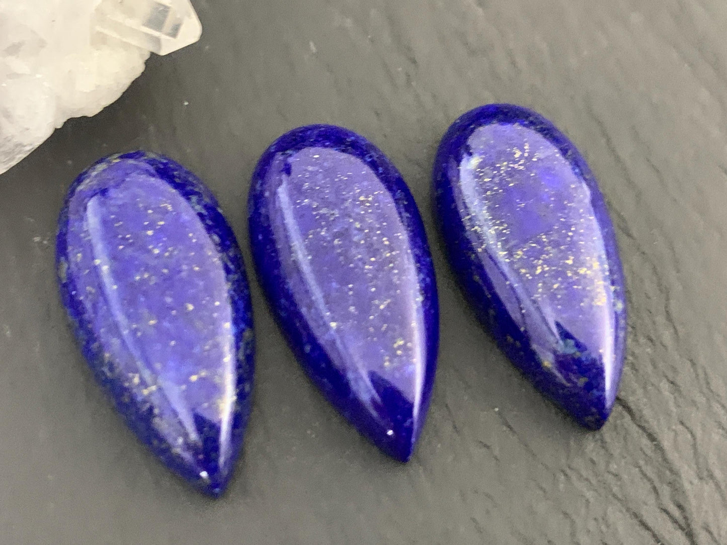 Lapis Lazuli pear 12x25mm cabochon - Calibrated cabochons