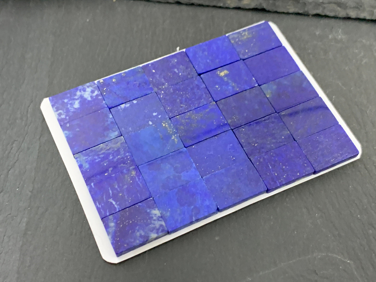 Flat Lapis Lazuli rectangle 10x14mm cabochon - Calibrated cabochons