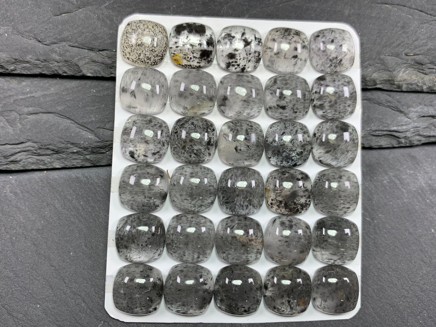 Super 7 square cushion 12x12mm cabochon- Calibrated cabochons