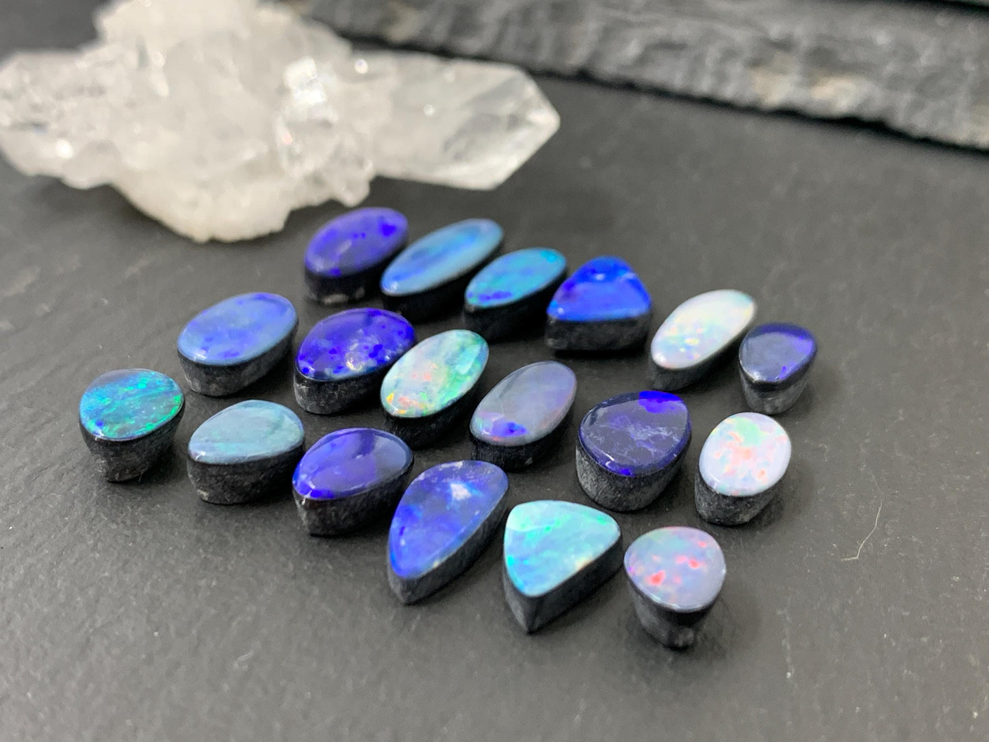 Australian Opal Doublet 8-13mm long cabochon