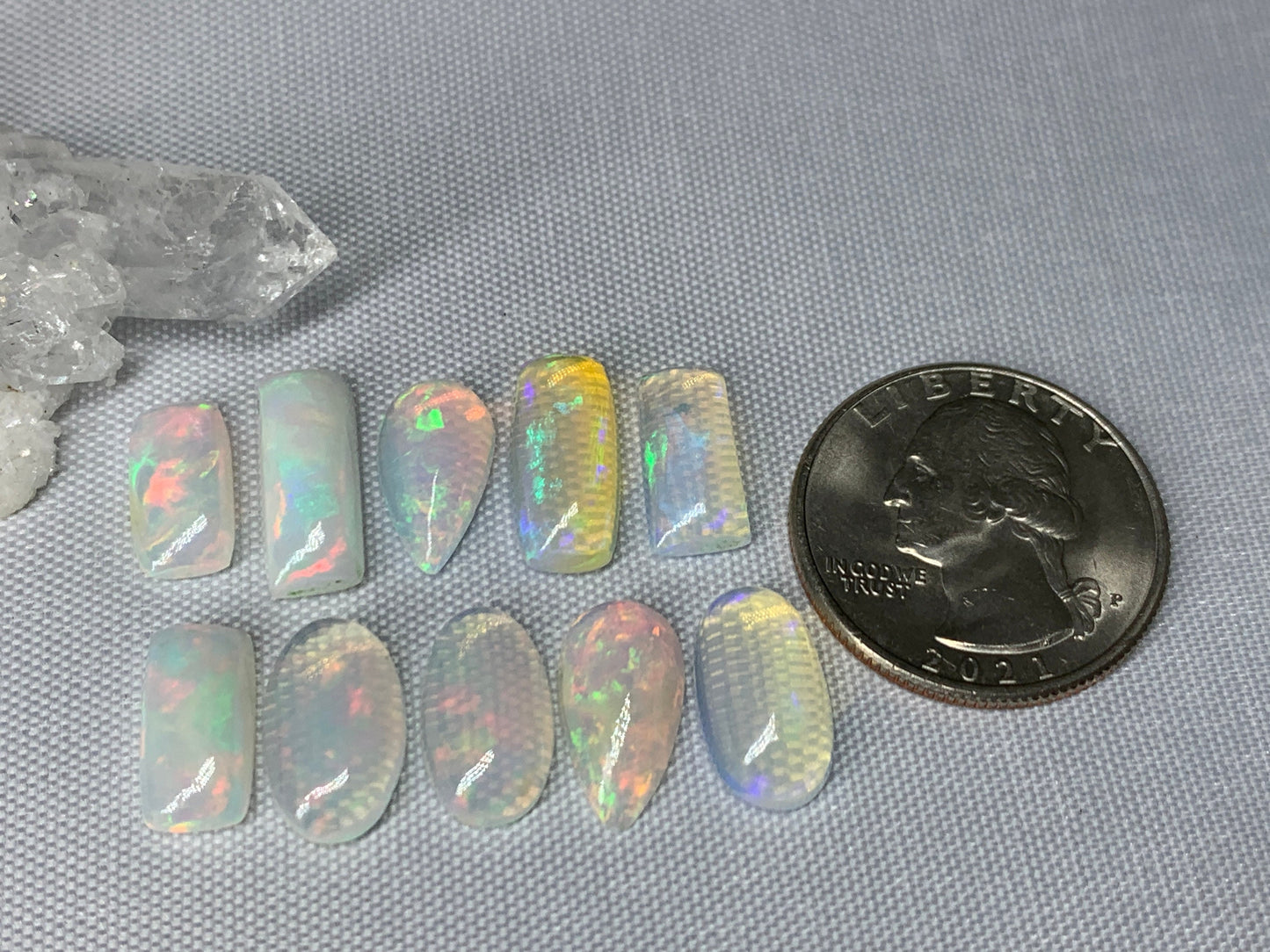 Ethiopian Opal 12-14mm long cabochon