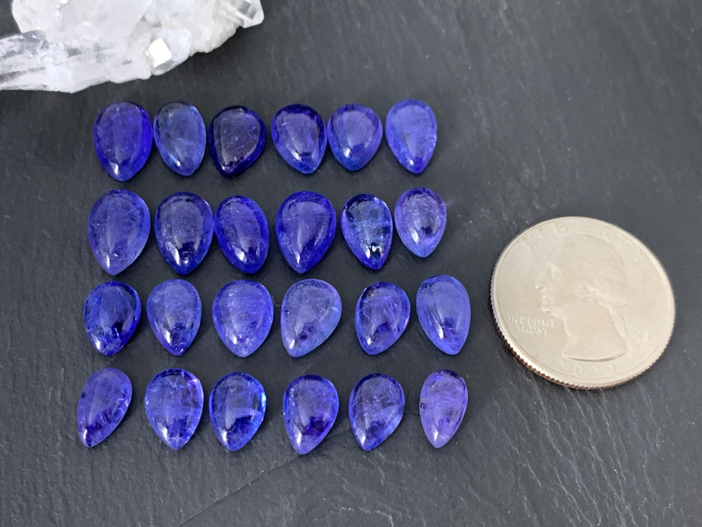 Tanzanite Pear 10-12mm long cabochon - select your cabochon