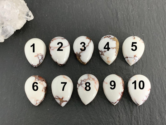 Wild Horse Jasper pear 10x14mm cabochon