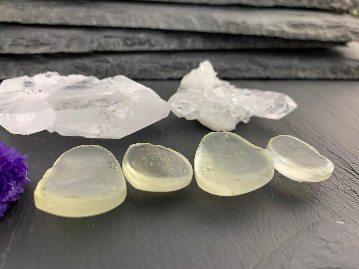 Libyan Desert Glass 19-27mm long cabochon