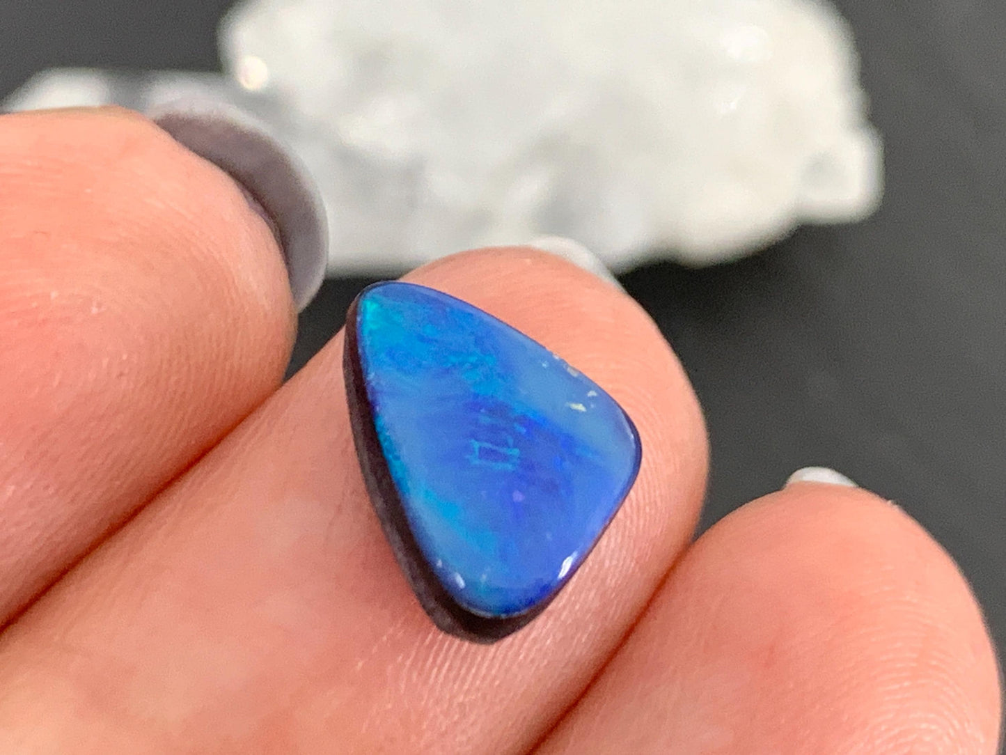 Australian Opal Doublet 8x11x3mm cabochon