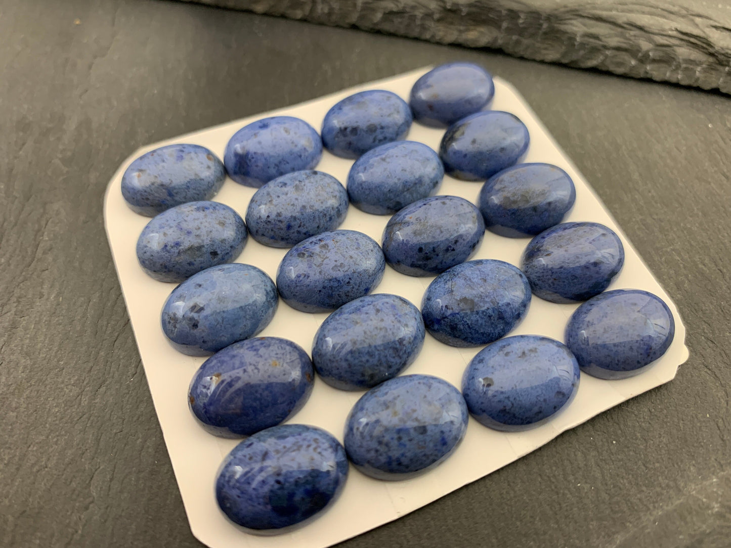 Dumortierite oval 12x16mm cabochon | Calibrated Cabochons