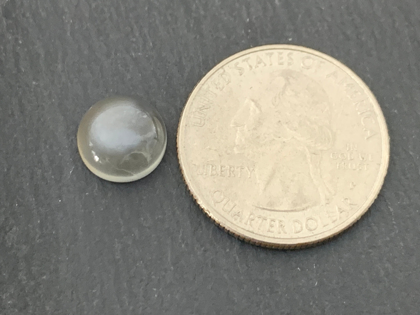 Grey Moonstone round 10mm cabochon - Calibrated cabochons