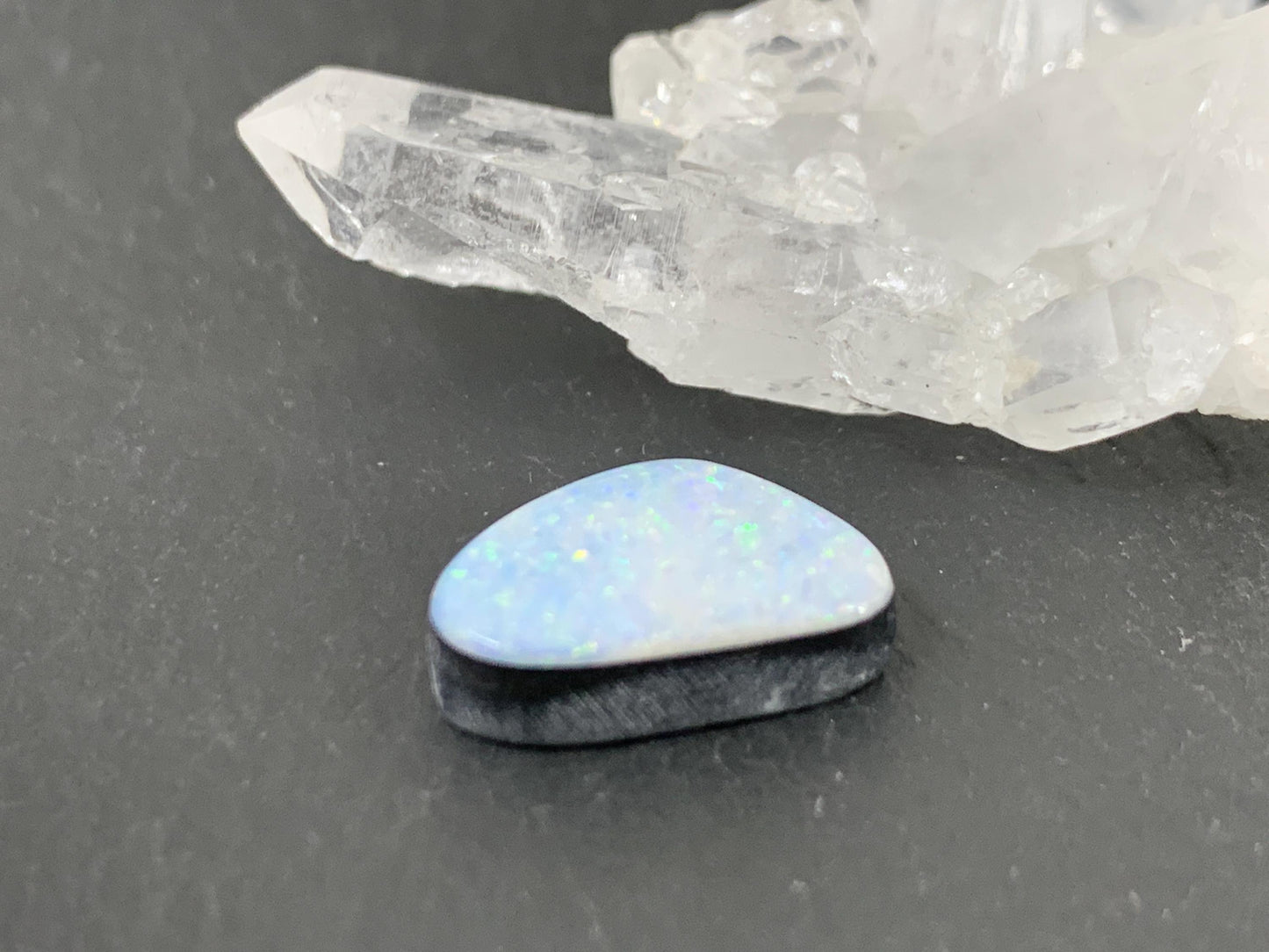 Australian Opal Doublet 9x14x4mm Free Form Cabochon - Natural Gemstone