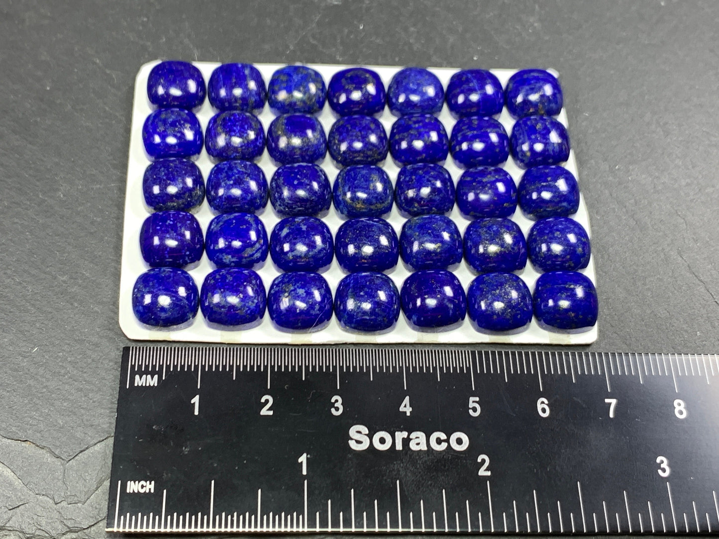 Lapis Lazuli square cushion 10mm cabochon - Calibrated cabochons