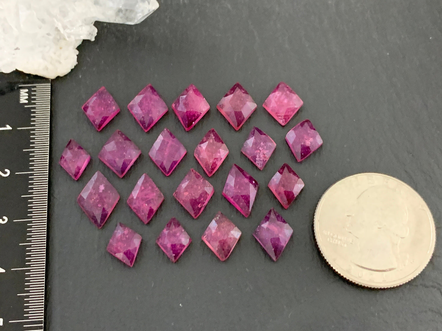 Faceted Thailand Pink Sapphire 10-12mm long cabochon