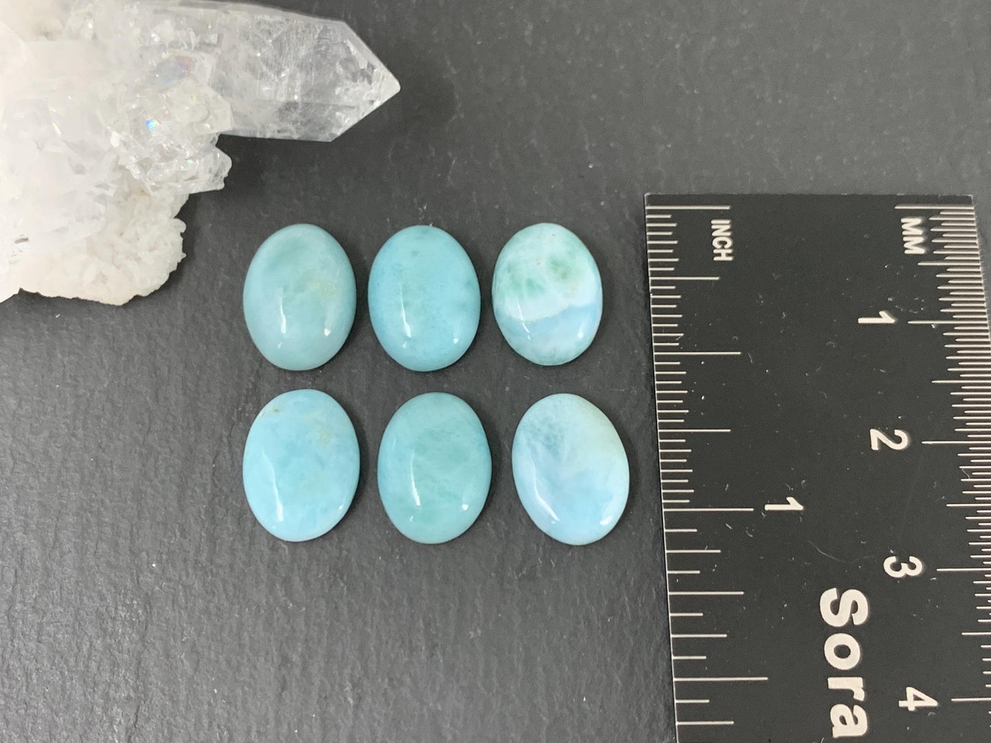Larimar oval 10x14mm cabochon