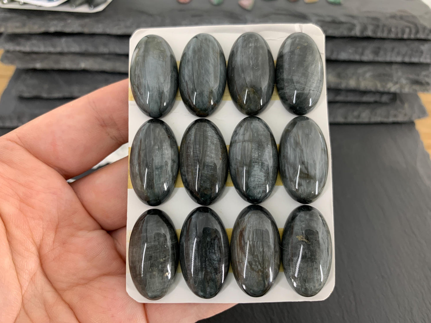 Eagle Eye oval 14x25mm cabochon - Calibrated cabochons