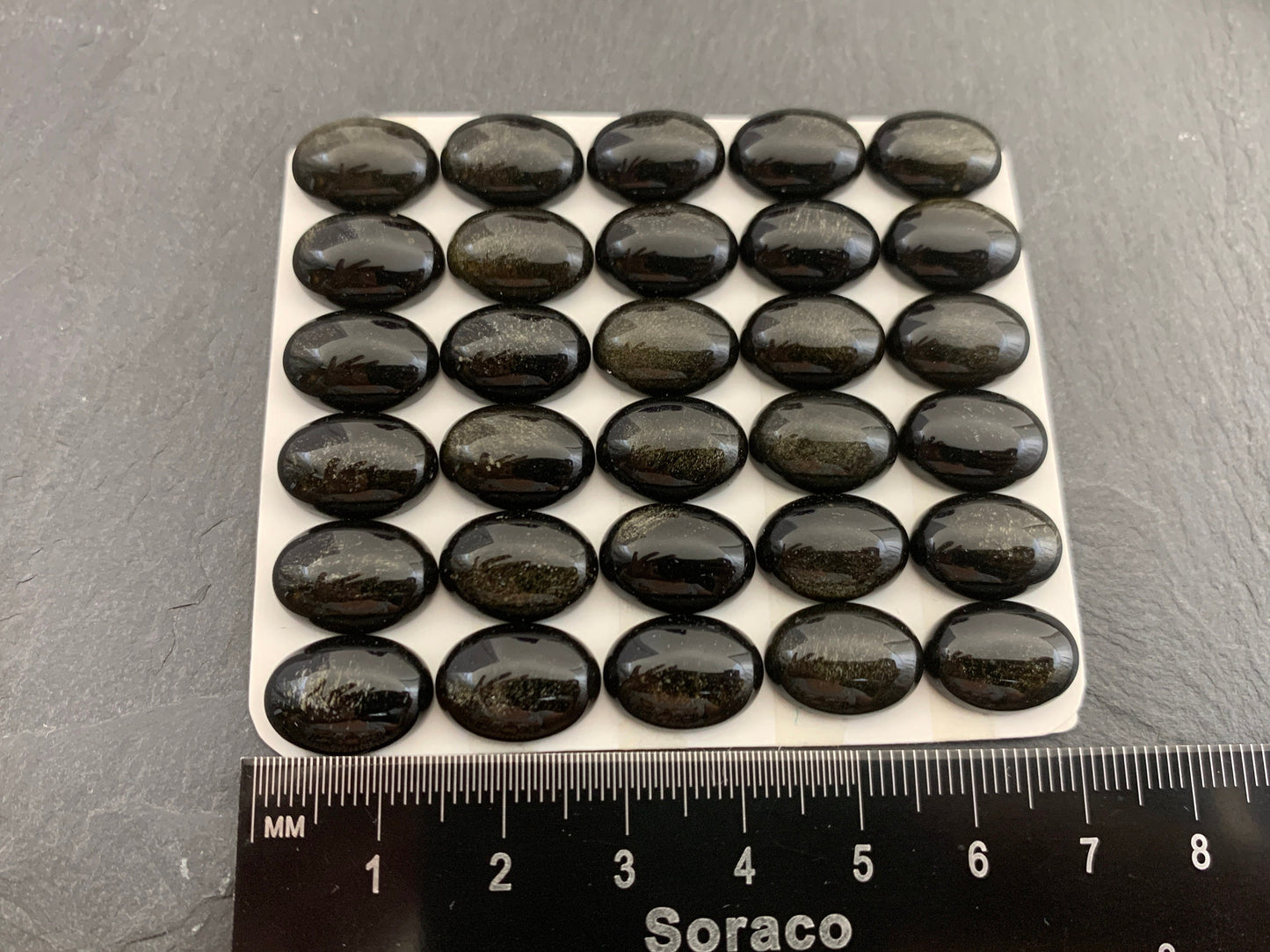 Gold Obsidian Cabochon Oval 10x14mm - Natural Polished Gemstone for Rings