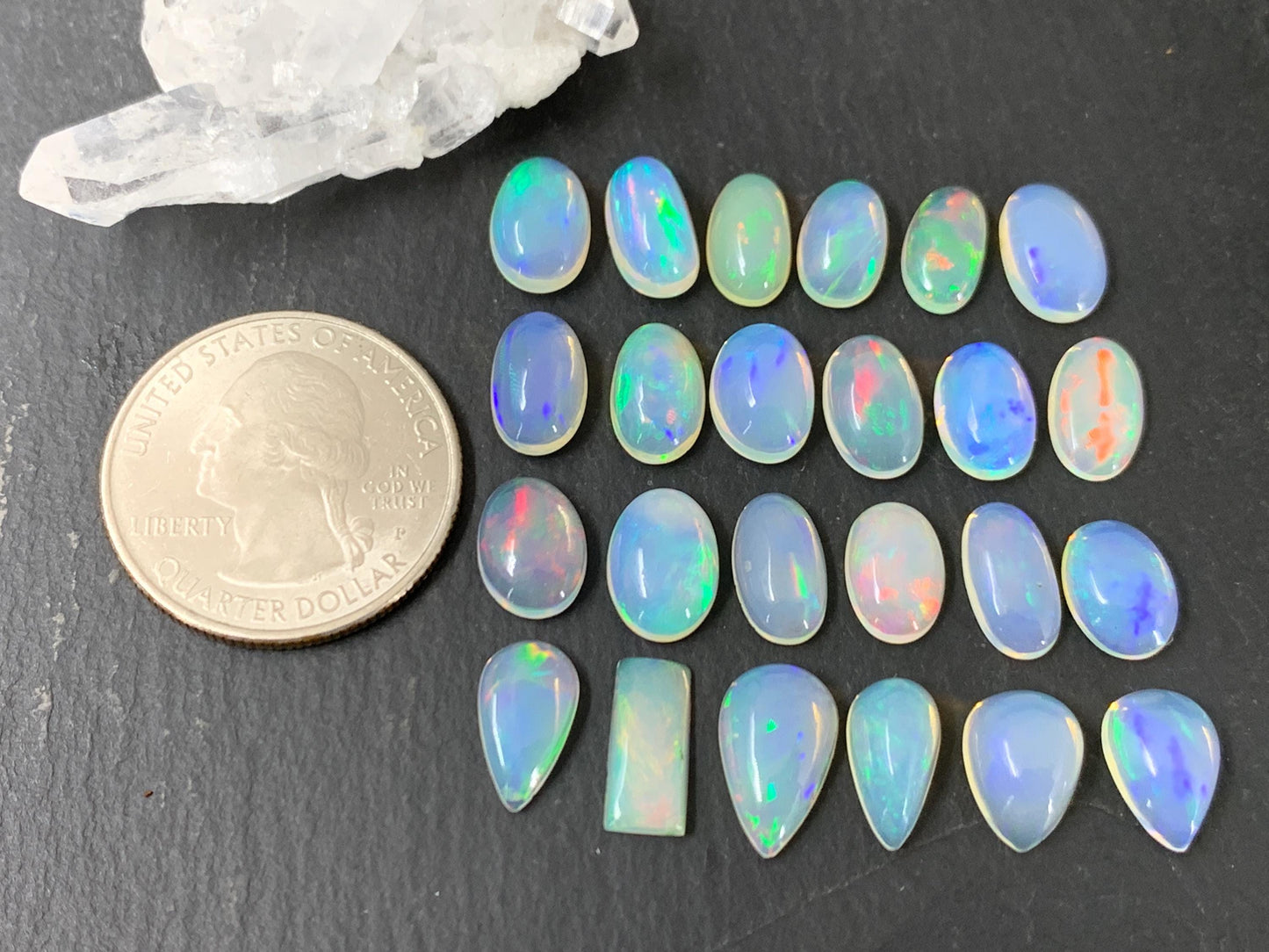 Ethiopian Opal 10-12mm long cabochon