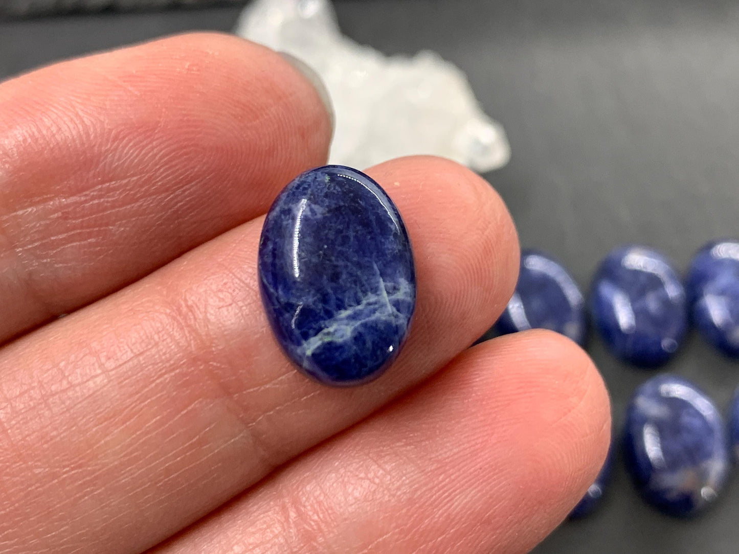 Sodalite oval 10x14mm cabochon